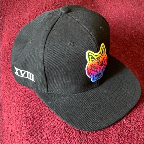 The moon life Tie dye wolf flat brim - Picture 3 of 3